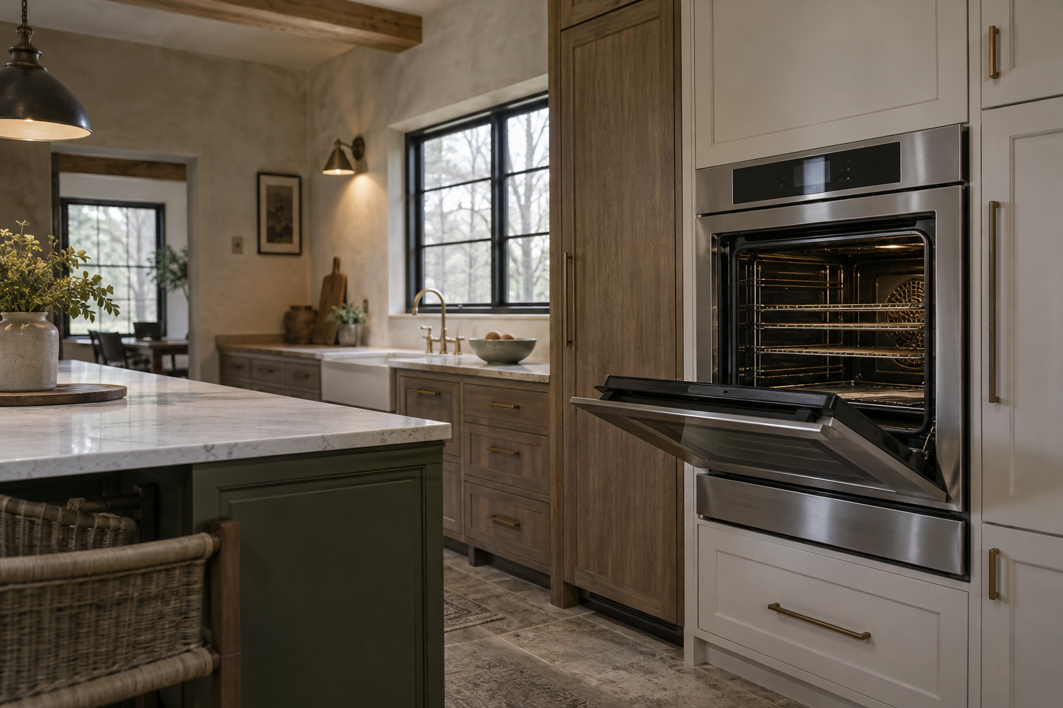 Illustrative Thermador oven in a residential kitchen — AI image for Sub-Zero Repair Lewisboro