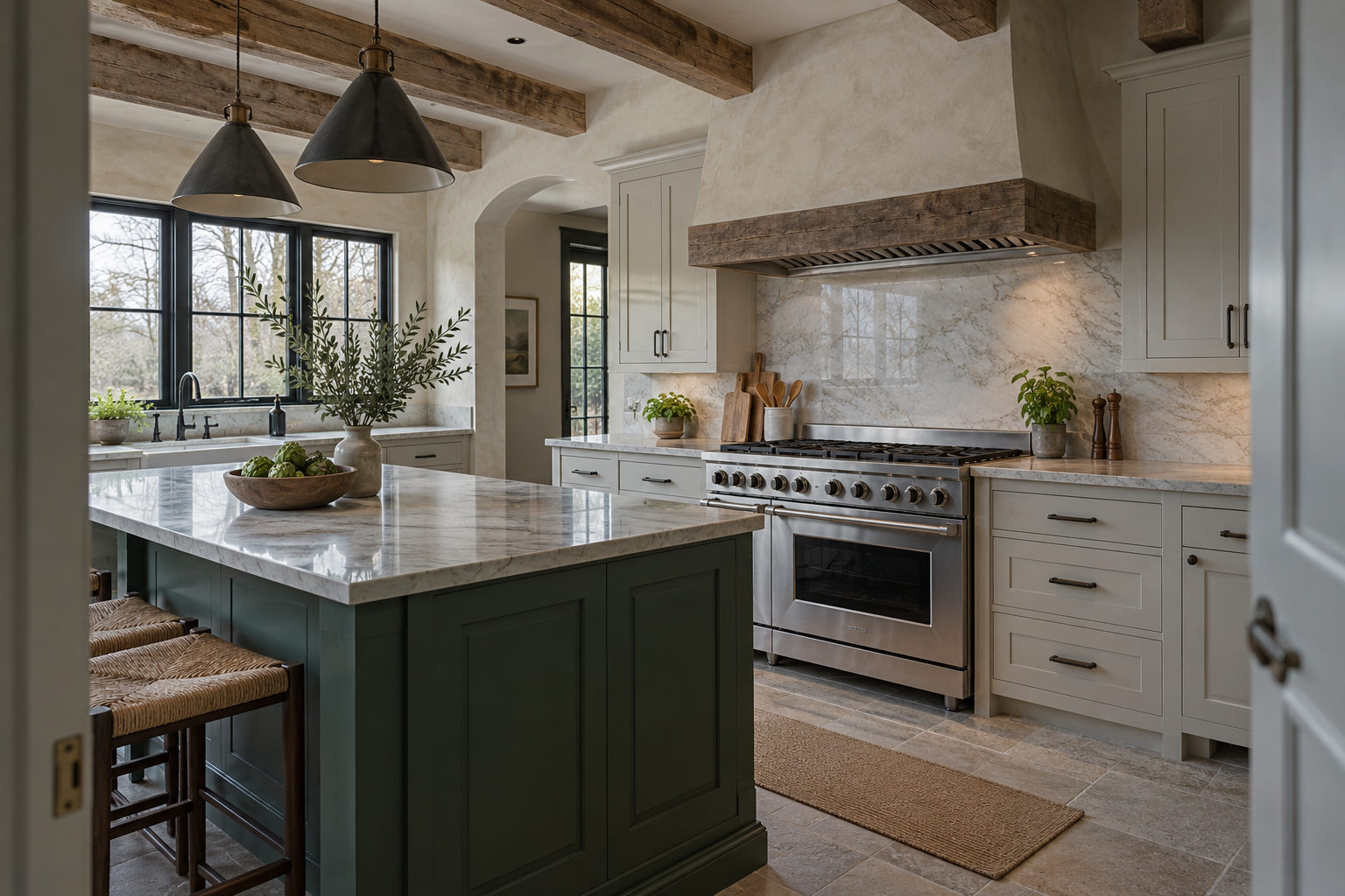 Illustrative Viking range in a residential kitchen — AI image for Sub-Zero Repair Lewisboro